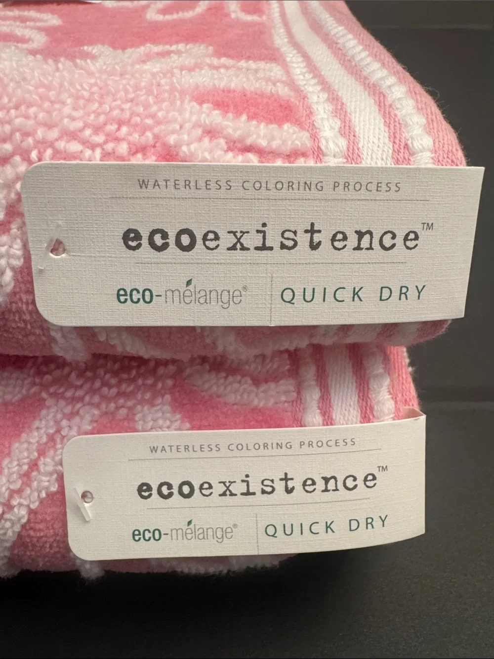 6pc ECOEXISTENCE Eco-Melange Quick Dry Patterned Zero Twist Loops Bath Towel Set